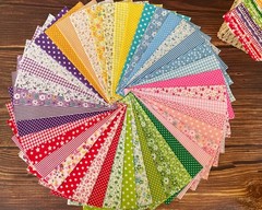 Jukway 42PCS Cotton Fabric Bundles, 10″x10″ Cotton Fabric Patchwork Squares F…