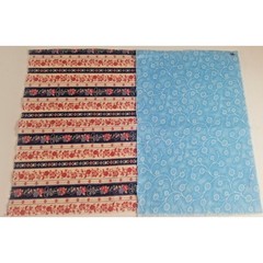 Blue Fabric Quilting, Crafts, Sewing Cotton & Cotton Blend 9″ x 6″ Lot of 31
