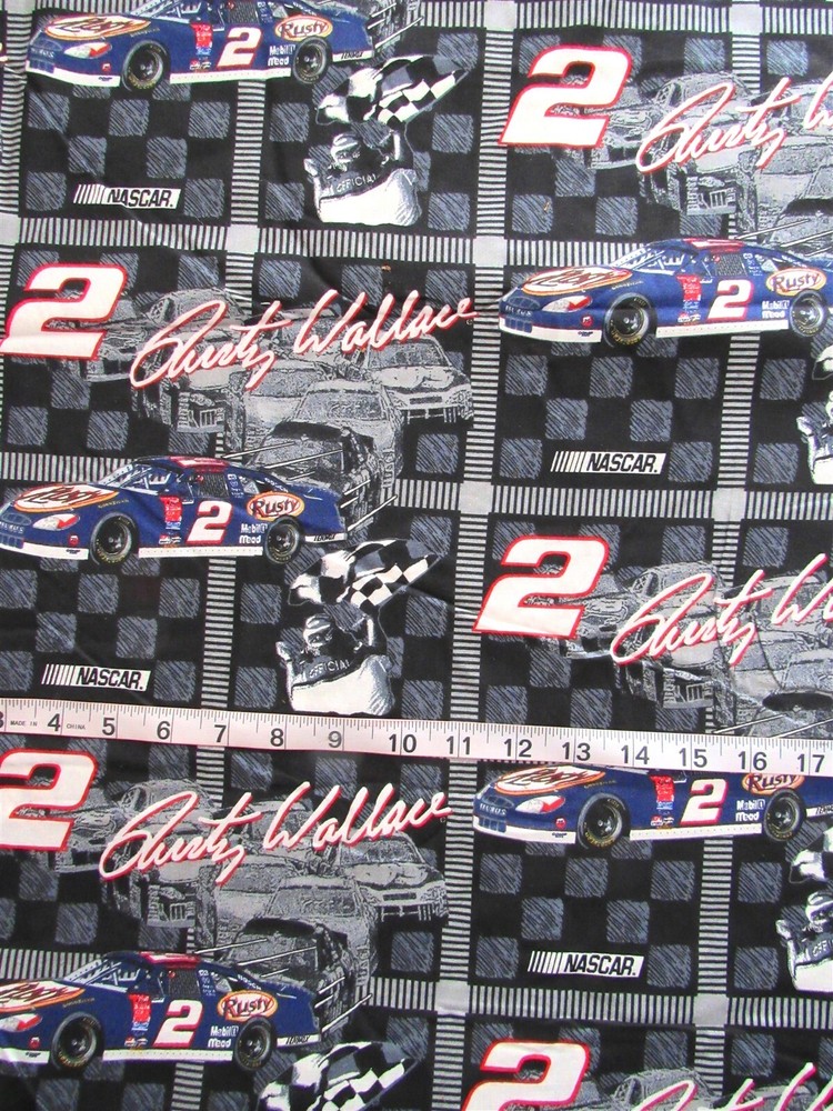 1 yd 100% Cotton Fabric “2002 Nascar #2 Rusty Wallace” by Spring Creative
