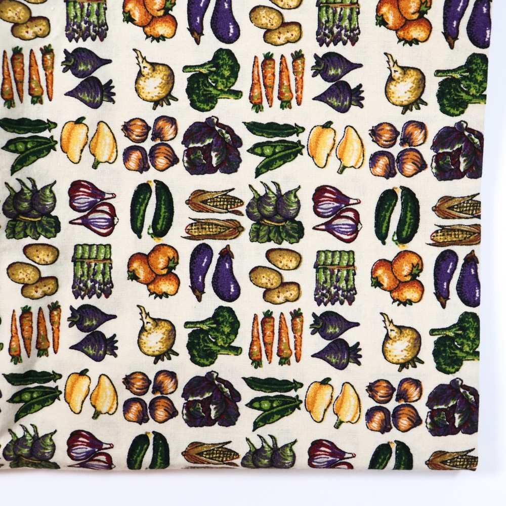Cranston Cotton Quilting Fabric BTHY Half Yard Garden Vegetables Multicolor