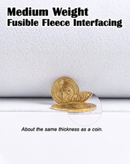 Fusible Fleece Interfacing, One-Sided Loft for Medium Weight