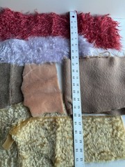 German Mohair Fabric Remnants Lot Teddy Bear Making Supplies Mixed Colors