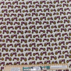 Quilting Sewing Fabric Red Tractors Farmall Material 50x55cm FQ