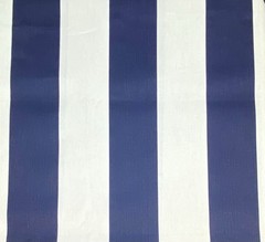 Premier Prints Navy Blue Vertical Striped Outdoor Fabric By the Yard, 54″ wide