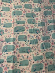 snuggle flannel fabric – 3 Yard 28”- Whales