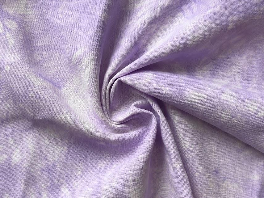Tie Dye Linen Rayon Dressmaking Fabric Material PURPLE
