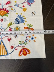 IKEA Alfhild Fagel Cotton Fabric Folk Art Bird Floral Rare 59×81” -2 Yards