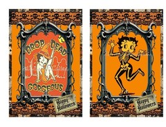 Betty Boop Halloween A Designer MULTI-SIZE SET Cotton Fabric Quilt Blocks