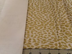 3/4 YD X 44″ VINTAGE EVE LEOPARD WHITE GOLD METALLIC FABRIC EMMA & MILA #2614