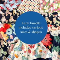 1 Lb Mixed Lot Cotton Fabric Pieces Scraps