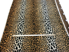 BALLARD DESIGNS SERENGETI CAMEL LEOPARD VELVET FABRIC BY THE (0.5)1/2 YARD 54″W