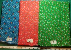 YOUR CHOICE Vintage 1970s calico Floral Holly Hobbie style cotton quilt Fabric