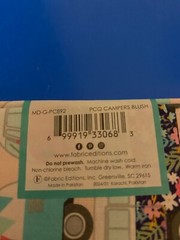BRAND NEW CREATE IT 100% COTTON CAMPERS PRECUT SEWING AND CRAFT FABRIC 18″ X21″