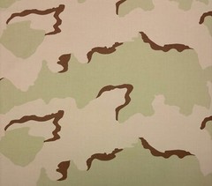 3 DAY DESERT STORM CANVAS CAMO FABRIC MILITARY APPAREL UNIFORM FABRIC BTY 60″W
