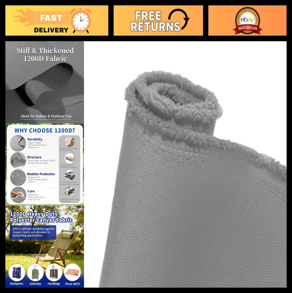 1200D Heavy Duty Waterproof Oxford Fabric – Durable Polyester Canvas for DIY, Ta