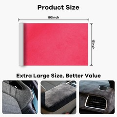 Self-Adhesive Suede Fabric Wrap for Cars, Suede Car Interior Wrap for Dash Do…