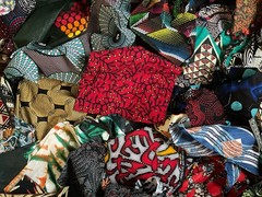 African Fabric Scraps Strips Remnants Quilting Sewing Art Crafts Half Pound