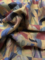 Mid Century Modern Multi Colored Woven Designer Heavy Duty Upholstery Fabric New