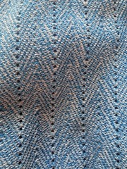 Blue Knit Fabric, Stretches, 1.8 yards