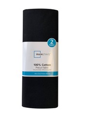 Mainstays 100% Cotton 44″ Widex2 Yards Pre-Cut Fabric Solid Black Printed Fabric