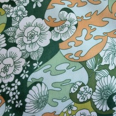 Vtg Lot 3 Patterns Polyester Material Double Knit Stretch Fabric Retro 4+ Yds