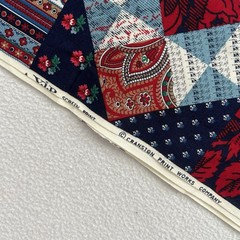 1 yd VIP Cranston Red Blue Patriotic Paisley Star Cheater Quilt Cotton Fabric