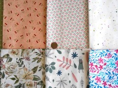 30 SHABBY CHIC & Light SUMMER Floral Fat /Long Quarter Quilt Fabric Bundle