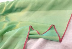 1yard X 1.35meter Wedding Dress Gauze 2 Tone Yarn Dyed Ombre Silk Chiffon Fabric