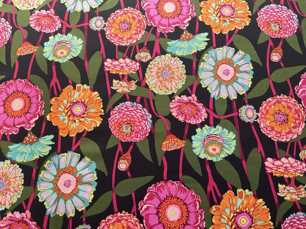 Fabric Cotton Large Colorful Flower By Anna Maria 43” X 36”325