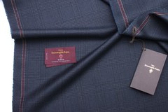 Ermenegildo Zegna Electa Wool Fabric 3.5m Deep Teal Aqua Prince of Wales Suit