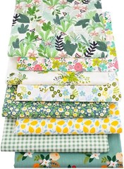 Sustainable High-Quality Cotton Fabric Pack – 8 Floral Pre-Cut Sheets 19.69″