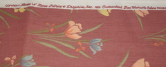 Vtg (1985) HOUSE ‘N HOME Fabrics * Home/Interior Decor * Mauve Floral * 1 1/4 yd
