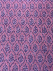 Peter Dunham Block Linen JAALI – INDIGO ON RASPBERRY SKU: 111JAL04 3 Yards