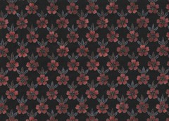 Half Metre of Hoffman Woodblocks Black Floral Fabric, Patchwork/Quilting