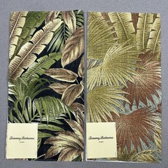 2 Tommy Bahama Bahamian Breeze Tropical Leaf Print Upholstery Fabric Sample 17”