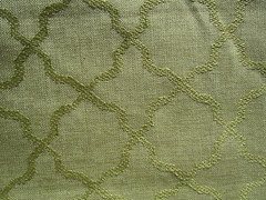 Light Lime Green Arabesque Decorators Fabric by the yard