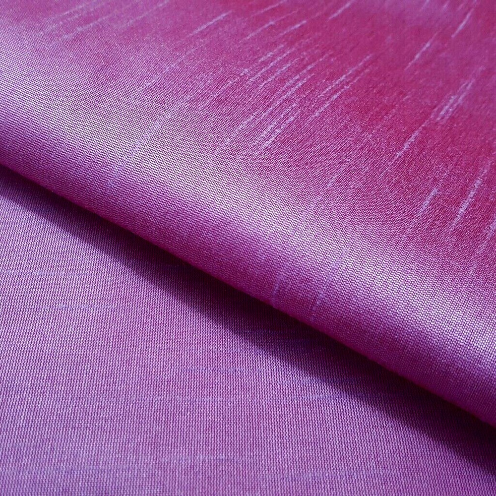 LILAC RED FAUX SILK POLY DUPIONI FABRIC TWO TONE IRREDESCENT 58″ BY THE YARD