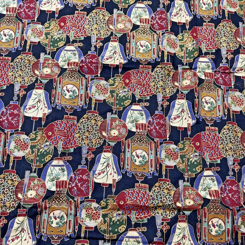 Oriental Gardens By Artistic Expressions Asian Gold metallic Fabric 44″w 1 yard