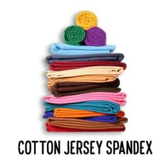 FabricLA | 12 oz Cotton Spandex Jersey Knit by the yard | 4 Way Stretch Fabric