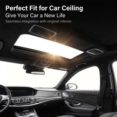 11.8″ W×60″ L Suede Headliner Fabric with Adhesive Backing Material Replacement