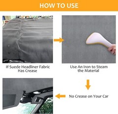 Grey Car Ceiling Fabric Repair Kit Headliner Material with Foam Backing 96″X 60″