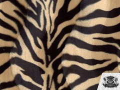 Velboa Faux Fur Fabric Animal Print BROWN BLACK ZEBRA / 60″ W / By the Yard