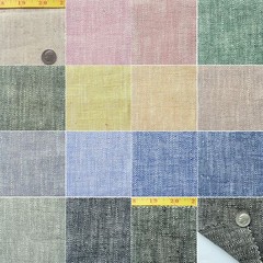 VINTAGE YARN DYED HERRINGBONE STRIPE LINEN/COTTON FABRIC CURTAIN UPHOLSTERY 54″W