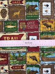 Summer Lodge Fabric BellaLu SSI Cotton 44″W 1 Yard