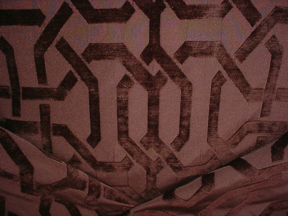 2Y Scalamandre VW 00507244 Wexford Espresso Chenille Lattice Upholstery Fabric
