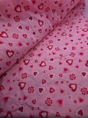Pink Red Heart Pattern Valentine Fabric 100% Cotton Dear Hearts Retired Print