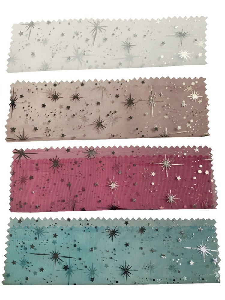 58/60 Organza Foil Star Fabric – Sold By The Yard