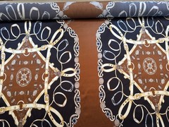 Silk Scarf Fabric Panel, Luxury Italian Fabric, Designer Fabrics.
