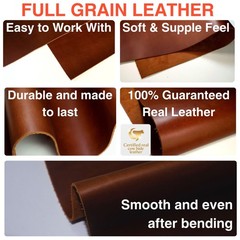 Genuine Full Grain Leather Sheet for Tooling, Leather Working & Crafting | 12…