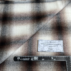 Vitale Barberis Canonico VINTAGE Fabric 1.60m – 100% Wool Flannel – Brown Ombré